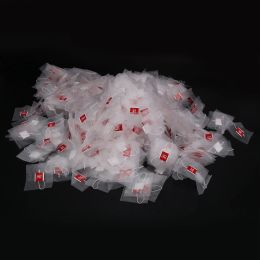 Parts 1000Pcs5.5 X 7Cm Pyramid Tea Bag Philtre Nylon Tea Bag Single String Label Transparent Empty Tea Bag