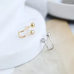 Stud Earrings Musical Note Zircon For Women Korean Fashion Simple Creative Design Trend Student Lady Daily Jewellery BOYULIGE