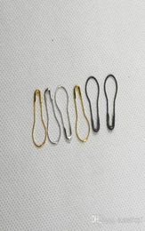 1000 pcs Bulb Gourd Pearshaped Brass safety pins Black Silver Gold Bronze color5408633