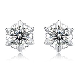 Snowflake Stud Earrings 925 Sterling Silver Jewellery 65mm 10 Carat Diamond Moissanite Earrings For Women Wedding Gift8187031