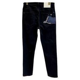 Herren Jeans Designer Jeans Fashion Bikers Ladung für Männer schwarze Hosen Mann Straight Bein Reißverschluss Stretch Denim gerade Beinjeans Stickerei V Logo Denim Stretch Slim Fit