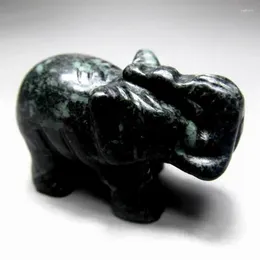 Decorative Figurines 1.5" /29g Serpantine Elephant Handmade Stone Carving - Crystals And Stones Healing Mineral Specimen Home Decor Feng