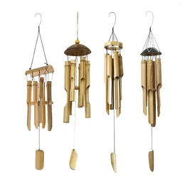 Decorative Figurines Handmade Bamboo Wind Chimes Pipe Coconut Shell Relaxing For