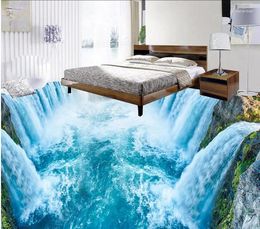 Wallpapers Floor Wallpaper 3d For Bathrooms Waterfall Kitchen Living Room Mural PVC Waterproof