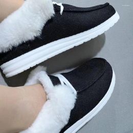Casual Shoes Low Heel Lace-up Comfortable Sneakers Solid 2024 Women's Winter Turned-over Edge Vulcanize