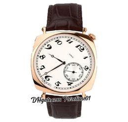 Historiques American 1921 82035 Automatic Mens Watch 18K Yellow Gold White Dial Black Number Markers Brown Leather Strap Sports Wa7540397