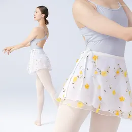 Stage Wear Women Embroidery Ballet Tutu Dress Dance Half Skirt Gauze Fluffy Adult Training Clothes Performance Costumes