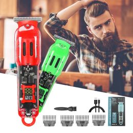 T9 Rechargeable Hair ClippersProfession Clippers Transparent Electric Hair Trimmers For Men Adults Cordless Hair Cutter Machine 240412