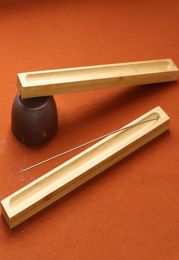 wholes Natural Bamboo Incense holder Lamps Ash Catcher Burner stand Home fragrances for sandalwood and agarwood Stick incense5240387