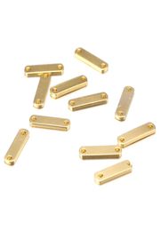 100pcslot 1541mm Blank Plates small Hand Stamp Tags Personalised Bar Connector for DIY Metal Bracelet Jewellery Findings wholesal9292571