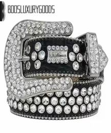 2022 Designer BeltSimon Belts for Men Women Shiny diamond belt black cintura uomo boosluxurygoods Mfx26605723385