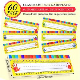 Plates 60 PCs Teacher Name Plate For Desk Classroom Tags Kindergarten Student