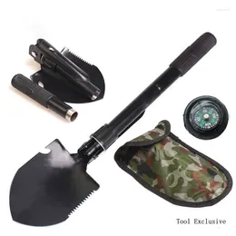 Decorative Figurines Multi-purpose Outdoor Shovel Portable Folding Camping Survival Stainless Steel 4 In 1 Pickaxe Gardening Tools