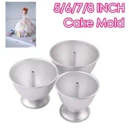 Baking Moulds 5/6/7/8 Inches Princess Doll Girl Skirt Cake Mold Aluminium Metal Moldes Pan Tin DIY Wedding Decoration Detachable