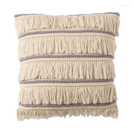 Pillow 45x45cm/30x50cm Bohemian Tassel Cover Sofa Cotton Linen Lumbar Fringe Case