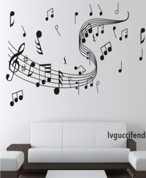 Stickers Of The Walls Music Symbol Pattern Wall Paster Diy Hand Painted Wallpaper Art Decoration Sticker Decals Bedroom High Quali1574372