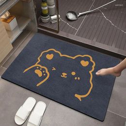 Bath Mats Bathroom Floor Mat Absorbent Quick-drying Foot Pad Toilet Door Entry Carpet Non-slip Rug