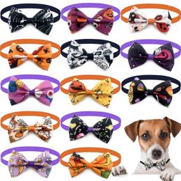 Dog Apparel Pet Bowties Bowknot Halloween Style Grooming Dogs For Small Cat Holiday Party Accessories Supplies