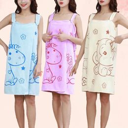 Towel Lovely Printed Underwear Dress Can Wear Sling Bath Anti Light Beauty Salon Skirt Bathrobe