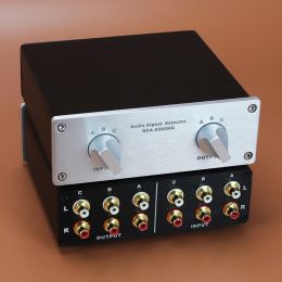 Amplifier HIFI dualchannel audio signal switcher RCA highend audio splitter Power amplifier manual switcher 41, 33 no need to plug in