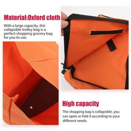 Storage Bags Reusable Grocery Tote Large Capacity Bag Shopping Wheel Outdoor Trolley Folding Oxford Cloth Elderly Cart