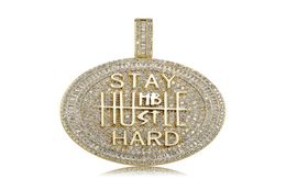 Hip hop Keep calm letter pendant necklaces for men women luxury designer mens bling diamond gold chain necklace Jewellery love gift4197410