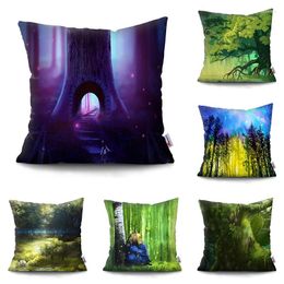 Pillow Forest Cover Home Decor Bedroom Pillowcase Car Sofa