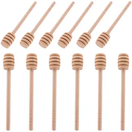 Spoons 12 Pcs Fruit Jam Honey Mixing Stirrers Dipper For Jar Spoon Jamtara Reusable Wooden