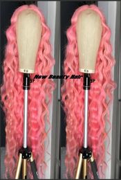 High quality deep curly Pink lace Wigs Long brazilian full Lace Front Wig For Women Napnk Peruca Cabelo synthetic hair wig natural2752582
