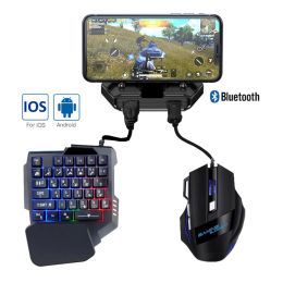 Gamepads SH VA 019 Mobile Controller Gaming Keyboard Mouse Converter PUBG Mobile Controller Gamepad Bluetooth 5.0 for Android IOS Adapter