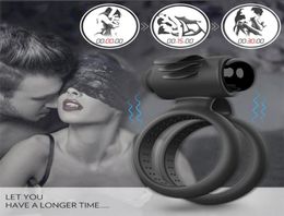 Bath Accessory Set MaleVibrating Cock Ring Couple Sharing Vibrating Plaything Battery Model3144919