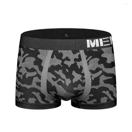 Underpants Feitong Sexy Boxes Men's Camouflage Printed Soft Knickers Shorts Underwear Green Blue Boxershorts Men