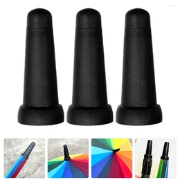 Umbrellas 3 Pcs Long-handled Umbrella Repair Parts Portable Replacement Tops Pole Caps Cover Rubber Tip Covers Accessories Protector