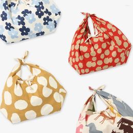 Storage Bags Cotton Lunch Bag Shopping Multi-functional Many Colors Japan Style