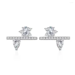 Stud Earrings Models Irregular Splicing Style Diamond For Women S925 Pure Silver Minimalist And Versatile Niche