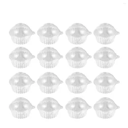 Take Out Containers 100pcs Clear Muffin Box Cake Dessert Dome Cupcake Cookie Macaroon Puff Bakery Pastry Boxes Size