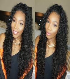 Malaysian Wet and Wavy Glueless Full Lace Human Hair Wigs Water Wave Lace Front Wigs With Baby Hair 130 Density Bleached Knots1291284