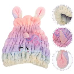 Hair Drying Towel Aldult Shower Caps for Women Large Polyester Coral Fleece Turban Child