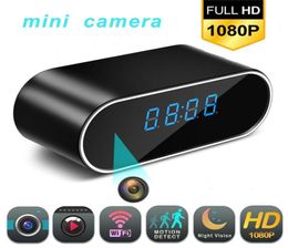 1080p Wifi Mini Camera Time Alarm Wireless Nanny Clock P2p Ipap Security Night Vision Motion Detection Home Secret Hidden Tfcar C7141515