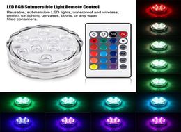 Umlight1688 Submersible LED Lights with Remote Battery Powered Qoolife RGB Multi Colour Changing Waterproof Light for Vase BaseFlo2468150