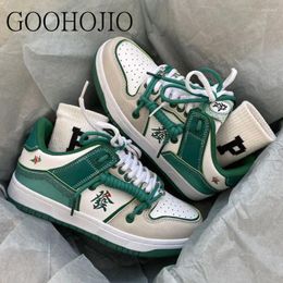 Casual Shoes Sneakers Chinese Mahjong All-match Women Vulcanize Thick-soled Increased Comfortable Breathable