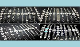 Charm Bracelets Jewellery Whole 20Pcs Lot Different Style Sier Snap Bracelet Interchangeable Diy Jewely Bangle Fit 18Mm Ginger C6315970