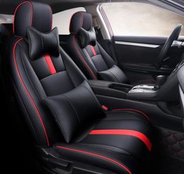 Custom Car Special Seat Covers For Honda Select Civic high quality PU leather Fashion Full Set Waterproof Leatherette Auto Accesso6369043