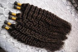 Brazilian Deep Curly Hair I Tip Hair Extensions 300gstrands Keratin Stick I Tip Brazilian Prebonded Human Hair Extensions2958155