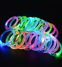 Novelty Lighting Colorful LED Flash Glow Bracelets Acrylic Lightup Wristbands light up bracelet for rave party bar festival chris8384684