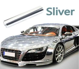 Car silver Chrome flexible Vinyl Wrap Sheet Roll Film Car Sticker Decal 20x152CM1383172