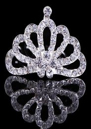 2021 Shiny Rhinestone Hair Clip Small Girls Diadem Crown Tiara Children Head Jewellery Accessories for Ornaments Baby Hairpin7815872