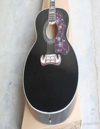 hhhb Custom Shop New Arrival Spruce Black SJ200 Strings Acoustic Guitar Without Fisherman Pickups5130209