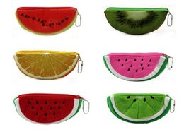 Kawaii Fruits Plush Coin Purse Children Zip Small Change Purse Wallet Women Pouch Money Bag Girl Mini Short Coin Holder Wallet G111197468