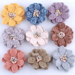 Decorative Flowers 100Pcs 5cm 2inch Non-Woven Felt Fabric Artificial Stamen For Clothing Wedding Dress Hats Decor Headwear Accessory